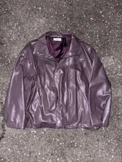 archive y2k グランジ　ライダースジャケット　パープル　opium