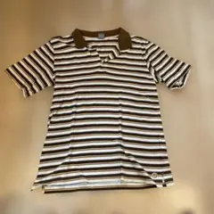 THE NORTH FACE ストライプポロシャツ Lサイズ　半袖　ボーダー