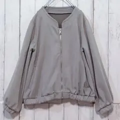 スエードボリュームスリーブジップアップジャケット