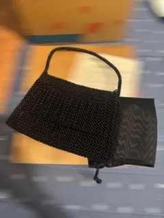 本物 黒珊瑚 フォーマルバッグ 冠婚葬祭 ブラック 手作り工芸品 高級 