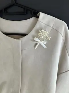 コサージュ　かすみ草　プリザーブドフラワー