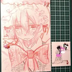 オリジナル 手描きイラスト 原画 ポストカード♪