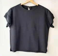 【匿名配送】未使用！デッサン シフォン袖 コットン Tブラウス Lのサムネイル