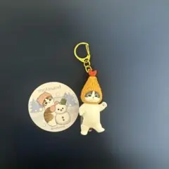 モフサンド mofusand ふわもこワッペンキーホルダー えびにゃん 新品 