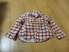 ミキハウス　チェック　シャツ　ネルシャツ　90