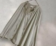 Ballsey（ボールジィ） ハイカウントサテン ネックフリルブラウス 36