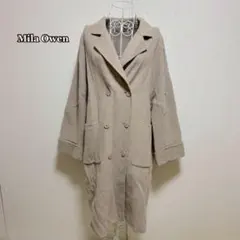 ●Mila Owen ダブルチェスターコート（F）ウール/アンゴラ混　ベージュ系