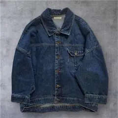 デニムジャケット Gジャン　ゆったり　ブルー Lサイズ　カジュアル　春