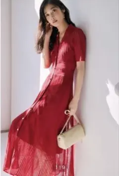 FRAY I.D アイレットレースニットワンピース