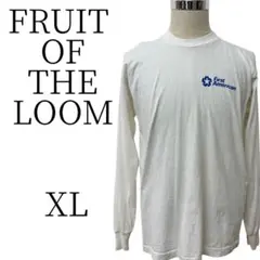 FRUIT OF THE LOOM 白 長袖 Tシャツ トップス L