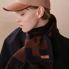 未使用 エルメス H259143S カシミヤ マフラー ソー・ドゥ・エのサムネイル