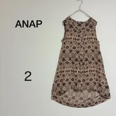 ANAP ノースリーブ チュニック 幾何学模様　サイズ2のサムネイル