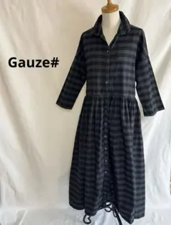 Gauze# ワンピース　ギンガムチェック　コットン100% フリーサイズ