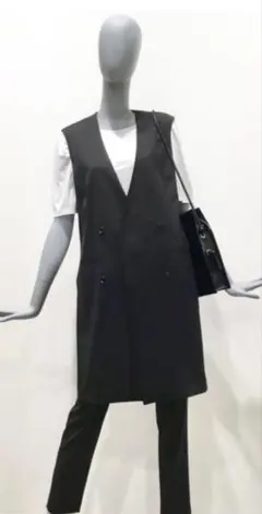 Theory セオリーダブルブレストベストSEAM VT ブラックのサムネイル