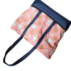 ミッフィー miffy ピンク ネイビーのトートバッグ