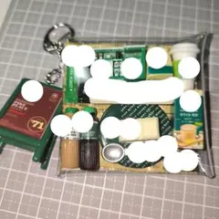 ミニチュア キーホルダー セットガチャ詰めポーチスタ推し活カラーグリーンのサムネイル