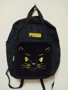 PUMA 猫顔刺繍 リュック 黒のサムネイル