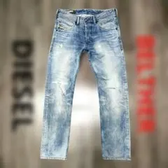 DIESEL BELTHER　W28 W30 ダメージ加工＆フェイド色落ち