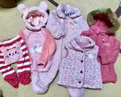 ピンク　女の子 冬服　アウター ジャンプスーツ　80cm まとめ売り