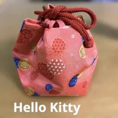 Hello Kitty 和装用バッグ 巾着袋 ピンク　ハローキティのサムネイル