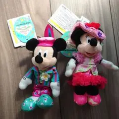 ディズニー　イースター　2011　ミッキー　ミニー ぬいぐるみバッチ　ぬいば