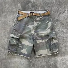 00s abercro cargo shorts buggy camo y2k