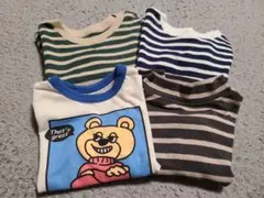 ベビー服 長袖Tシャツ4枚セット