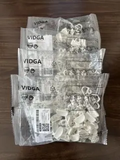 【IKEA】VIDGA ヴィードガ ランナー＆フック, ホワイト 24ピース×4