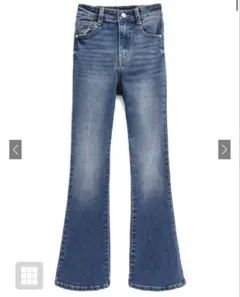 ハイウエストフレアデニムパンツ[cu498] ブルー