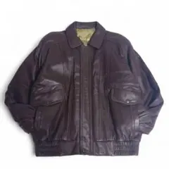 ヴィンテージ フライトジャケット 本革 羊革 レザー ブラウン M