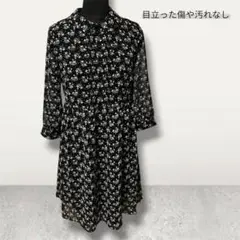 ユニクロ UNIQLO 膝丈 花柄ワンピース 薄手 ブラウス