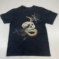 東洋エンタープライズ ドクロ ヘビ 刺繍 スカTシャツ 黒 S フェード感のサムネイル