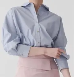 TONAL オーバーシャツ　ブルー　ストライプのサムネイル