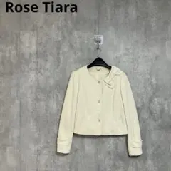Rose Tiara　リボン使いコットンスラブノーカラージャケット　38のサムネイル