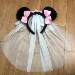 Disney ミニーちゃん 花嫁 ベール リボン バラ ローズ 結婚 お姫様のサムネイル