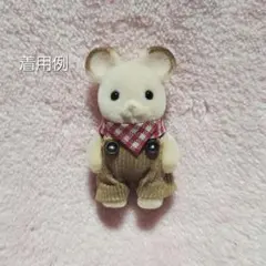 赤ちゃんコーデュロイサロペット•バンダナセット　ベージュ•赤色