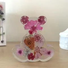 固まるハーバリュウム♡ベアの置き物
