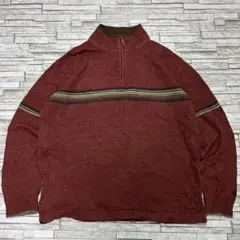 ハーフジップ ニット