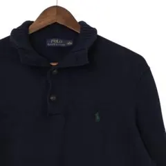 POLO RALPH LAUREN ポニー刺繍 ハーフボタン コットンニット