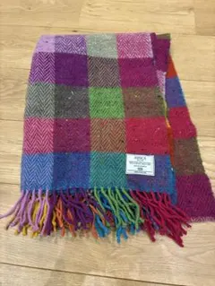 AVOCA チェック柄 マフラー マルチカラー