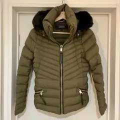 TOMMY HILFIGER ダウンジャケット ファー付き　カーキ　サイズ：S