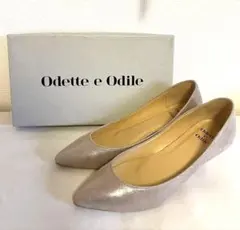 【美品】オデットエオディール　ベージュパンプス♪23.5cm