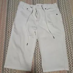 ホワイト Sサイズ ハーフパンツ