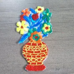 ワッペン　アイロンプリント　花