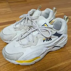FILA ホワイト/イエロー スニーカー23.5cm