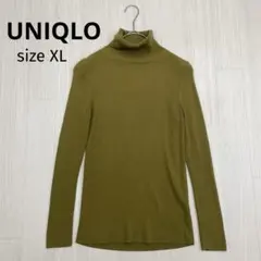 ◆ UNIQLO ユニクロ メリノリブ タートルネックセーター XL