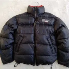 【リバーシブル】ファーストダウン　ダウンジャケット　Mサイズ　黒　赤　水甚タグ