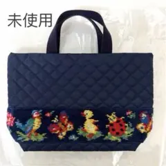 美品⭐︎FEILER ハイジ バッグインバッグ キルティング ネイビー
