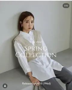 ベスト付きブラウス