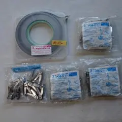 未来工業のポールバンド（POB10-50M）37mと、専用締付金具（POB-C）